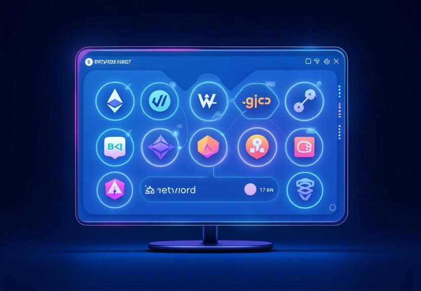 Multi-chain wallet integration showing network selection